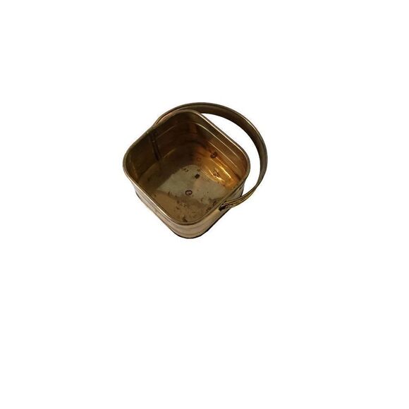 Square Brass Bucket w/Handle - Picture 6 of 8